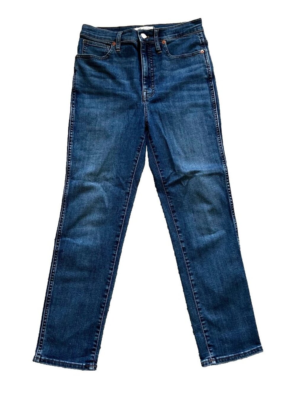 Madewell Stovepipe Jeans in Antoine Wash Medium Blue Womens 27